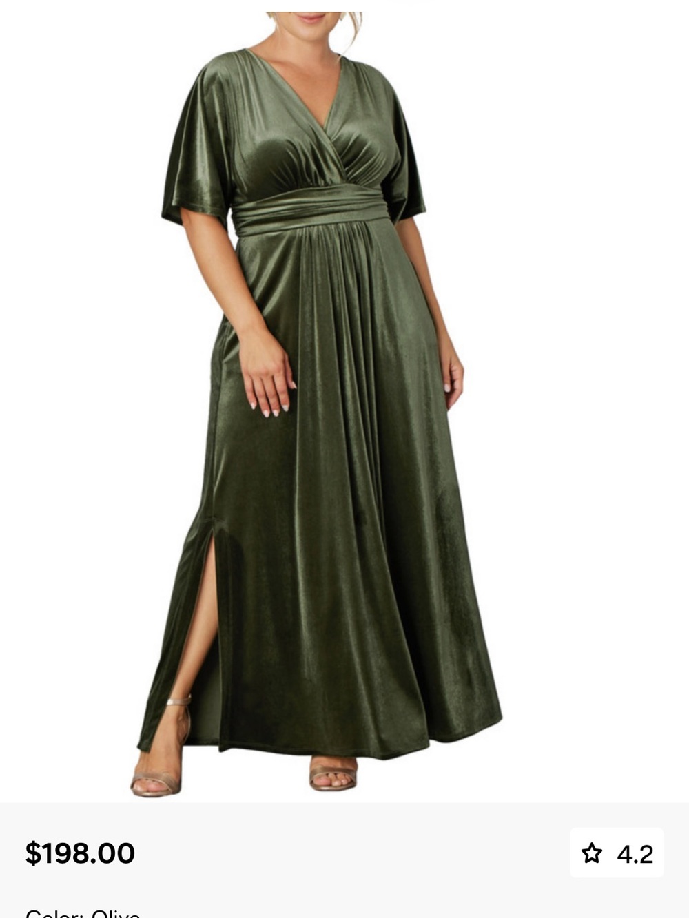 Kiyonna Plus Size Verona Velvet Evening Gown